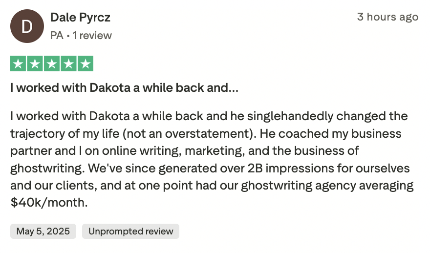 2B impressions and a $40k/month agency