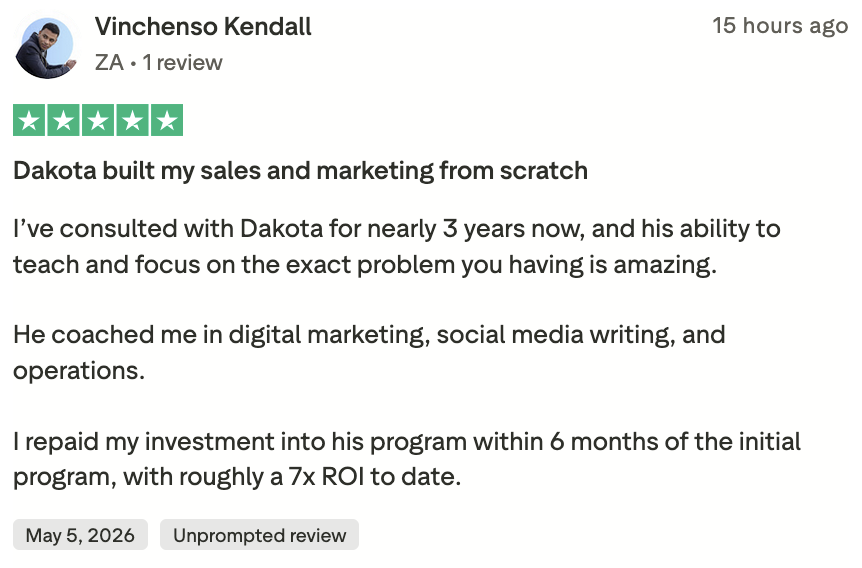 Repaid the investment with 7x ROI
