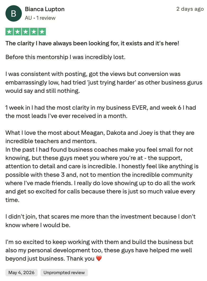 Gained clarity and the most leads yet