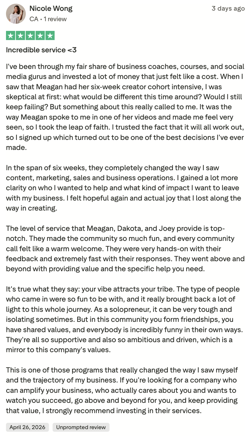 Mentors who genuinely care about growth